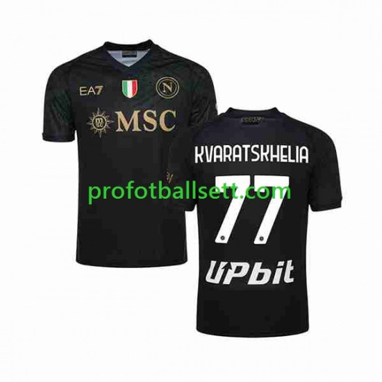 Fotballdrakt Napoli KVARATSKHELIA 77 Herre Tredjekit 2023-2024 Kortermet