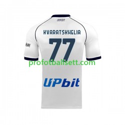 Fotballdrakt Napoli Khvicha Kvaratskhelia 77 Herre Bortekit 2023-2024 Kortermet