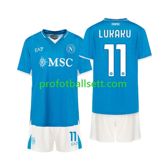 Fotballdrakt Napoli Lukaku 11 Barn Hjemmekit 2024-2025 Kortermet