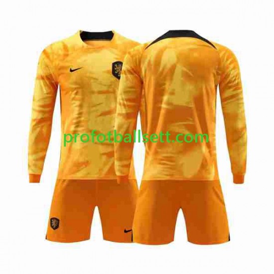 Fotballdrakt Nederland Barn Hjemmekit VM 2022 Langermet