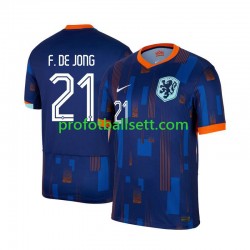 Fotballdrakt Nederland Frenkie de Jong 21 Herre Bortekit Euro 2024 Kortermet