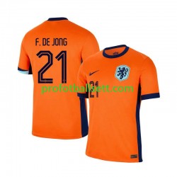 Fotballdrakt Nederland Frenkie de Jong 21 Herre Hjemmekit Euro 2024 Kortermet