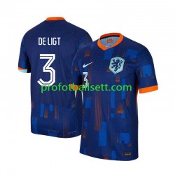 Fotballdrakt Nederland Matthijs de Ligt 3 Herre Bortekit Euro 2024 Kortermet
