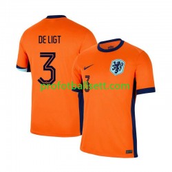 Fotballdrakt Nederland Matthijs de Ligt 3 Herre Hjemmekit Euro 2024 Kortermet