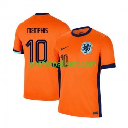 Fotballdrakt Nederland Memphis Depay 10 Herre Hjemmekit Euro 2024 Kortermet