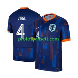 Fotballdrakt Nederland Virgil van Dijk 4 Herre Bortekit Euro 2024 Kortermet