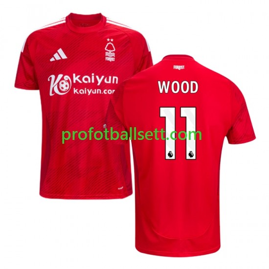 Fotballdrakt Nottingham Forest Chris Wood 11 Herre Hjemmekit 2024-2025 Kortermet