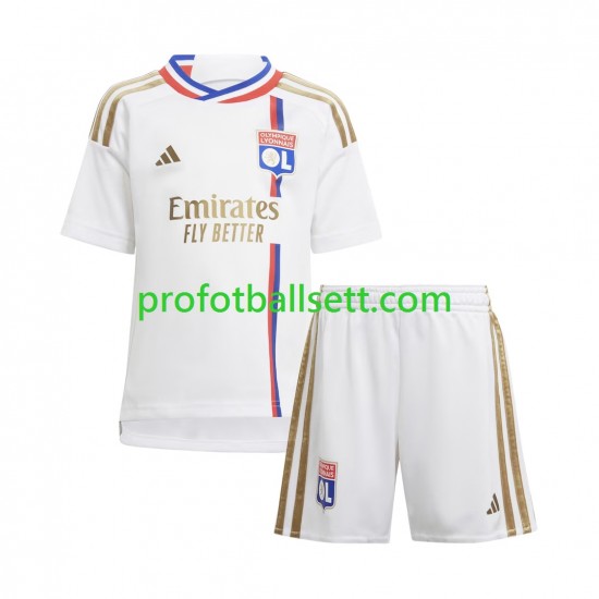 Fotballdrakt Olympique Lyonnais Barn Hjemmekit 2023-2024 Kortermet