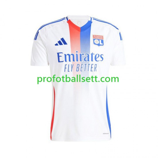 Fotballdrakt Olympique Lyonnais Herre Hjemmekit 2024-2025 Hvit Kortermet