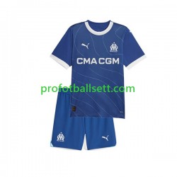 Fotballdrakt Olympique de Marseille Barn Bortekit 2023-2024 Kortermet