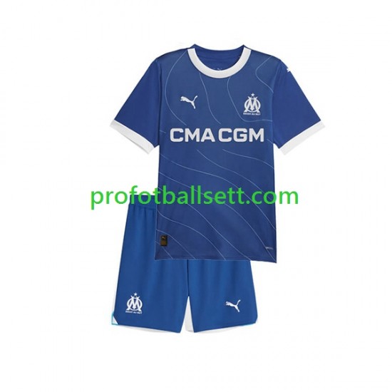 Fotballdrakt Olympique de Marseille Barn Bortekit 2023-2024 Kortermet