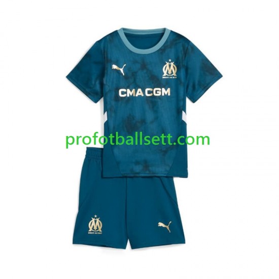 Fotballdrakt Olympique de Marseille Barn Bortekit 2024-2025 Kortermet