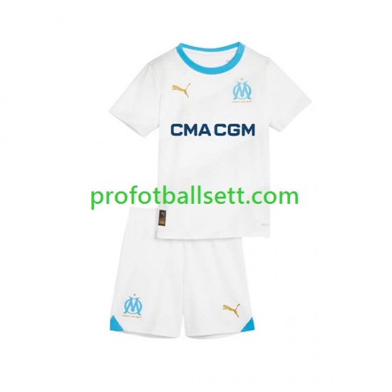 Fotballdrakt Olympique de Marseille Barn Hjemmekit 2023-2024 Kortermet
