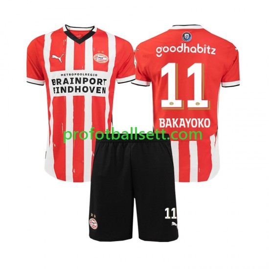 Fotballdrakt PSV Eindhoven Johan Bakayoko 11 Barn Hjemmekit 2024-2025 Kortermet