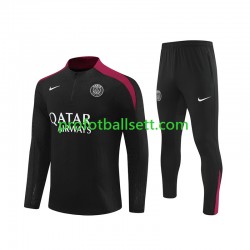Paris Saint-Germain 2024-2025 Svart Trenings Collegegenser Set