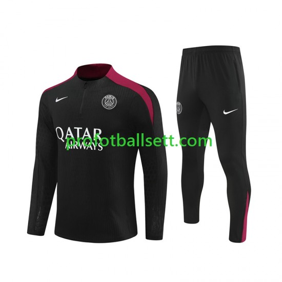 Paris Saint-Germain 2024-2025 Svart Trenings Collegegenser Set