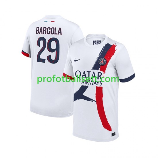 Fotballdrakt Paris Saint-Germain Bradley Barcola 29 Herre Bortekit 2024-2025 Kortermet