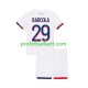 Fotballdrakt Paris Saint-Germain Bradley Barcola 29 Barn Bortekit 2024-2025 Kortermet