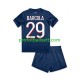 Fotballdrakt Paris Saint-Germain Bradley Barcola 29 Barn Hjemmekit 2024-2025 Kortermet