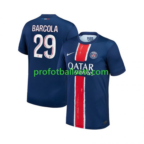 Fotballdrakt Paris Saint-Germain Bradley Barcola 29 Herre Hjemmekit 2024-2025 Kortermet
