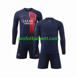 Fotballdrakt Paris Saint-Germain Barn Hjemmekit 2023-2024 Langermet