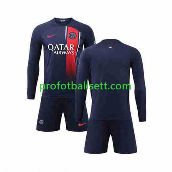 Fotballdrakt Paris Saint-Germain Barn Hjemmekit 2023-2024 Langermet