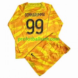 Fotballdrakt Paris Saint-Germain Keeper DONNARUMMA 99 Barn Bortekit 2023-2024 Langermet