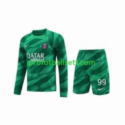 Fotballdrakt Paris Saint-Germain Keeper Donnarumma 99 Barn Hjemmekit 2023-2024 Langermet