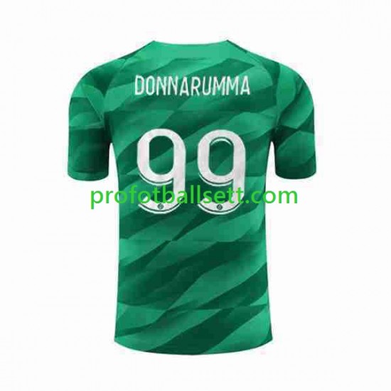 Fotballdrakt Paris Saint-Germain Keeper Donnarumma 99 Herre Hjemmekit 2023-2024 Kortermet