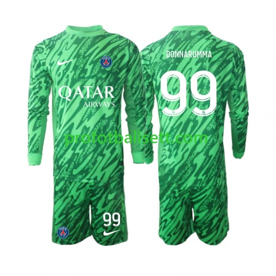 Fotballdrakt Paris Saint-Germain Keeper Gianluigi Donnarumma 99 Barn Bortekit 2024-2025 Langermet
