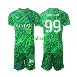 Fotballdrakt Paris Saint-Germain Keeper Gianluigi Donnarumma 99 Barn Bortekit 2024-2025 Kortermet