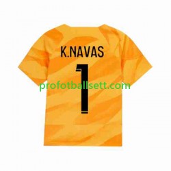 Fotballdrakt Paris Saint-Germain Keeper K.NAVAS 1 Herre Bortekit 2023-2024 Kortermet