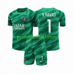 Fotballdrakt Paris Saint-Germain Keeper K.NAVAS 1 Barn Hjemmekit 2023-2024 Kortermet