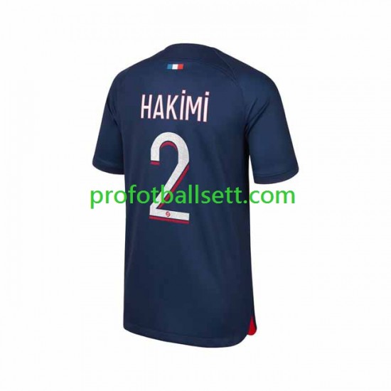 Fotballdrakt Paris Saint-Germain Hakimi 2 Herre Hjemmekit 2023-2024 Kortermet