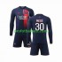 Fotballdrakt Paris Saint-Germain Lionel Messi 30 Barn Hjemmekit 2023-2024 Langermet