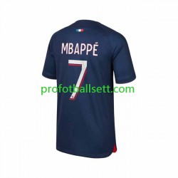 Fotballdrakt Paris Saint-Germain Mbappe 7 Herre Hjemmekit 2023-2024 Kortermet