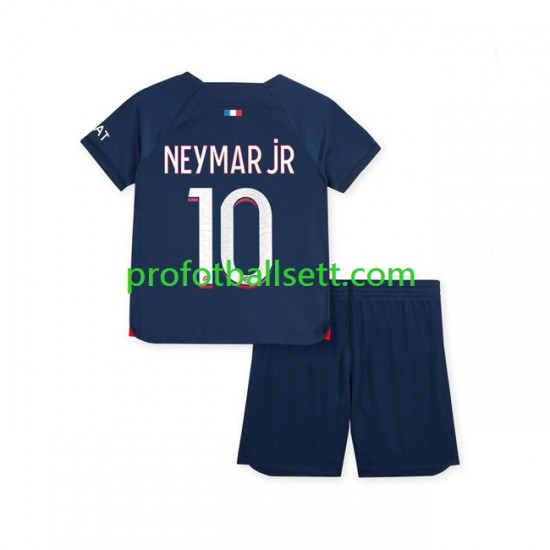 Fotballdrakt Paris Saint-Germain Neymar Jr 10 Barn Hjemmekit 2023-2024 Kortermet