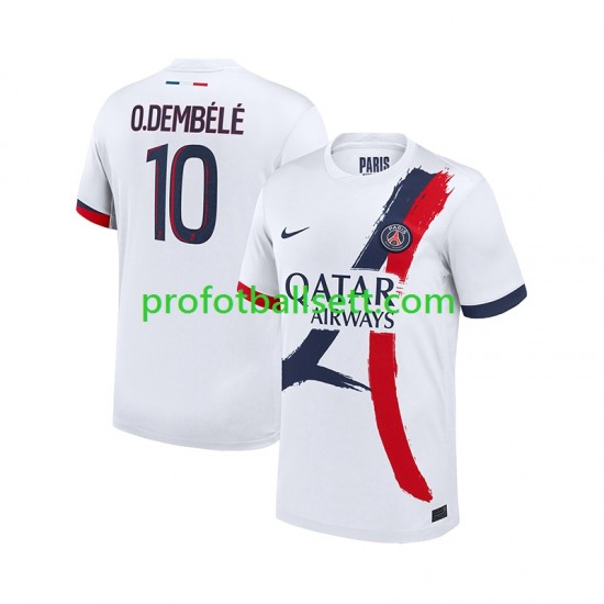 Fotballdrakt Paris Saint-Germain Ousmane Dembele 10 Herre Bortekit 2024-2025 Kortermet