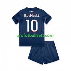 Fotballdrakt Paris Saint-Germain Ousmane Dembele 10 Barn Hjemmekit 2024-2025 Kortermet
