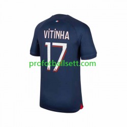 Fotballdrakt Paris Saint-Germain Vitinha 17 Herre Hjemmekit 2023-2024 Kortermet