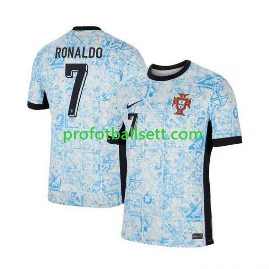 Fotballdrakt Portugal Cristiano Ronaldo 7 Herre Bortekit Euro 2024 Kortermet