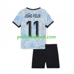 Fotballdrakt Portugal Joao Felix 11 Barn Bortekit Euro 2024 Kortermet