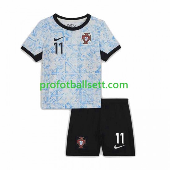 Fotballdrakt Portugal Joao Felix 11 Barn Bortekit Euro 2024 Kortermet