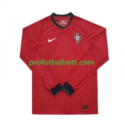Fotballdrakt Portugal Herre Hjemmekit Euro 2024 Rød Langermet