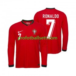 Fotballdrakt Portugal Ronaldo 7 Herre Hjemmekit Euro 2024 Langermet
