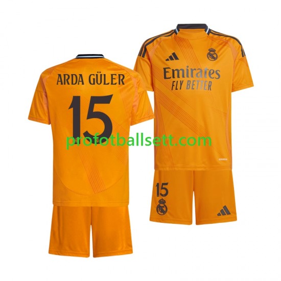 Fotballdrakt Real Madrid Arda Guler 15 Barn Bortekit 2024-2025 Kortermet