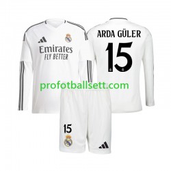 Fotballdrakt Real Madrid Arda Guler 15 Barn Hjemmekit 2024-2025 Langermet