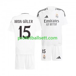 Fotballdrakt Real Madrid Arda Guler 15 Barn Hjemmekit 2024-2025 Kortermet