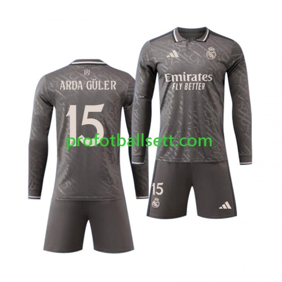 Fotballdrakt Real Madrid Arda Guler 15 Barn Tredjekit 2024-2025 Langermet