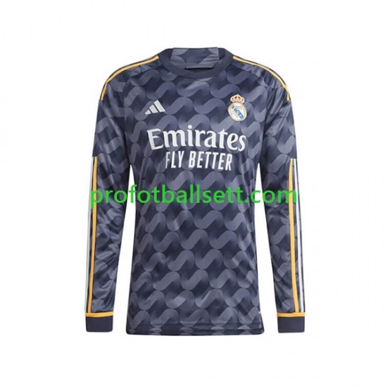 Fotballdrakt Real Madrid Herre Bortekit 2023-2024 Langermet